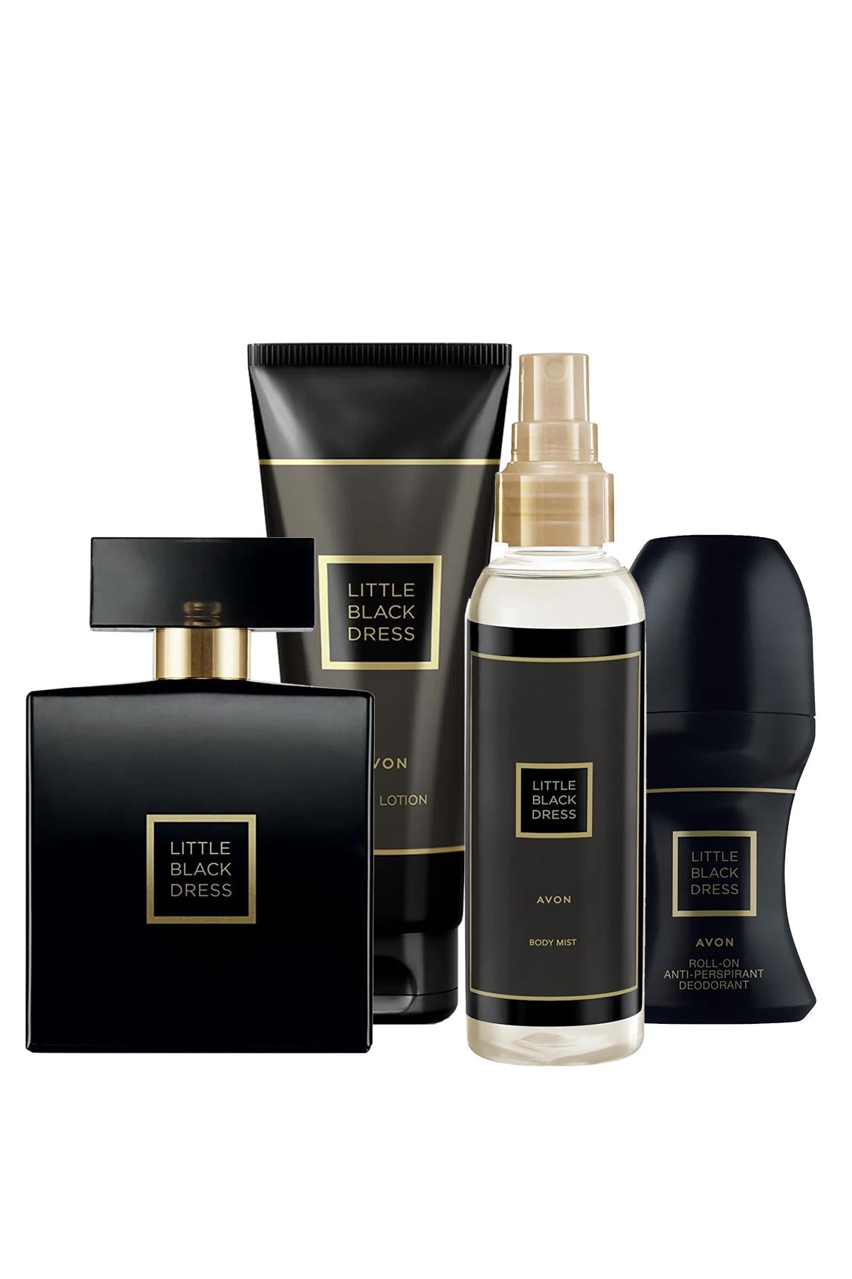 مجموعه عطر little black dress من ايفون (عطر + معطر للجسم + رول أون + لوشن للجسم)
